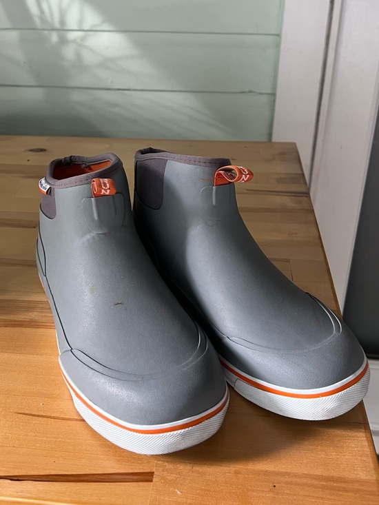 Grundens Other - Men's Grundens Waterproof Slip-On Deck Boots with Orange Trim sz 10